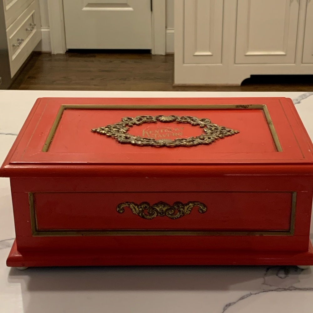 Antique Wooden Whiskey Box